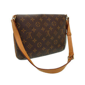 Louis Vuitton Musette Monogram Leather Tango Shoulder Short Brown Bag